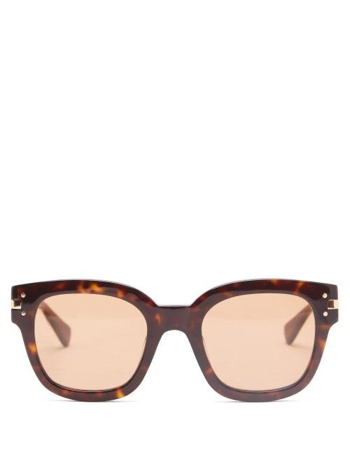 Amiri - Square Tortoiseshell-effect Acetate Sunglasses - Mens - Brown