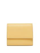 Matchesfashion.com Mansur Gavriel - Logo-print Grained-leather Tri-fold Wallet - Womens - Yellow