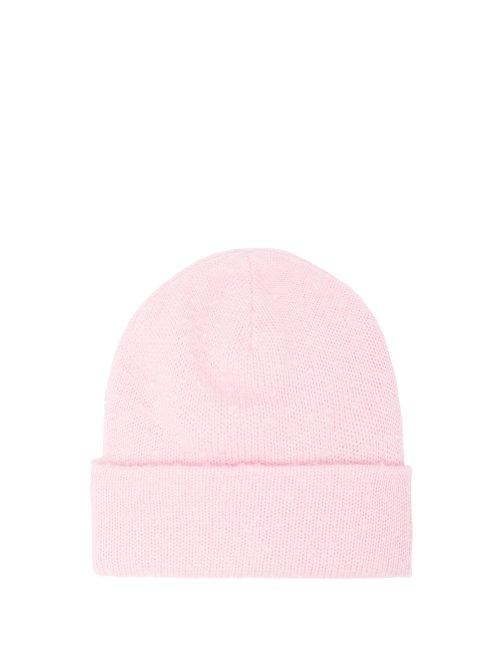 Matchesfashion.com Acne Studios - Pilled Wool Blend Beanie Hat - Mens - Pink
