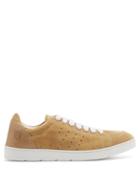 Matchesfashion.com Loewe - Round Toe Suede Low Top Trainers - Mens - Beige