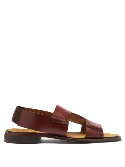 Matchesfashion.com Hereu - Llaut Two-strap Smooth-leather Sandals - Mens - Tan
