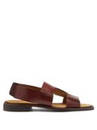 Matchesfashion.com Hereu - Llaut Two-strap Smooth-leather Sandals - Mens - Tan