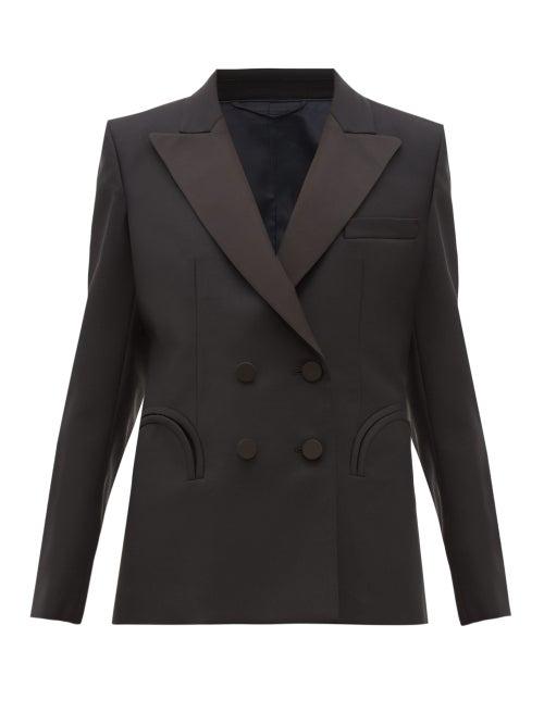 Matchesfashion.com Blaz Milano - Charmer Double-breasted Wool Jacket - Womens - Navy Multi