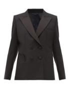 Matchesfashion.com Blaz Milano - Charmer Double-breasted Wool Jacket - Womens - Navy Multi