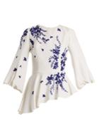 Andrew Gn Embellished Floral-embroidered Blouse