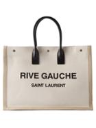 Saint Laurent - Rive Gauche Canvas Tote Bag - Womens - Natural 9501