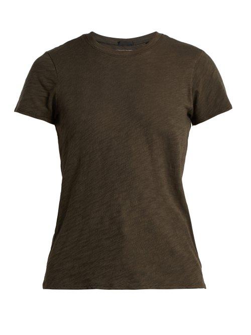 Matchesfashion.com Atm - Slub Cotton Jersey T Shirt - Womens - Dark Green