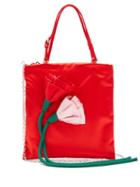Matchesfashion.com Prada - Blossom Floral Embellished Silk Satin Shoulder Bag - Womens - Red