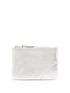 Matchesfashion.com Comme Des Garons Wallet - Zipped Leather Coin Purse - Womens - Silver