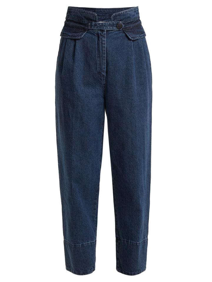 Sea High-rise Straight-leg Cropped Jeans