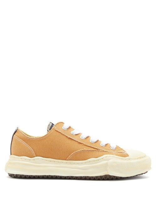 Matchesfashion.com Mihara Yasuhiro - Logo-label Cotton-canvas Trainers - Mens - Multi