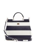 Dolce & Gabbana Sicily Medium Striped Leather Tote