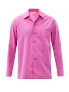Matchesfashion.com L.e.j - Le Plage Cotton Shirt - Mens - Dark Pink
