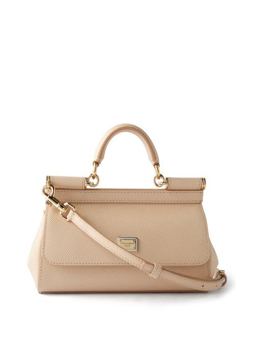 Dolce & Gabbana - Sicily Small Leather Cross-body Bag - Womens - Light Pink