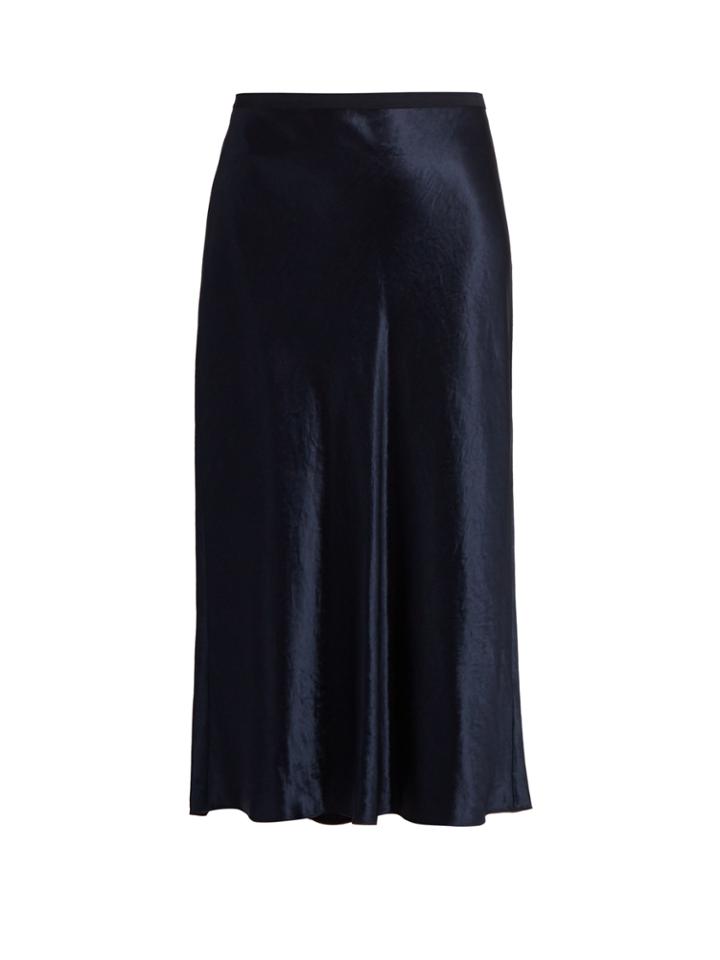 Vince Satin Midi Skirt