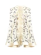 Roksanda Charwood Ruffle-trimmed Parsley-print Silk Blouse