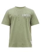 Matchesfashion.com Satisfy - Moth Eaten T Shirt - Mens - Khaki