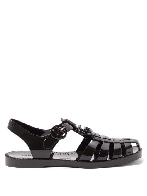 Gucci - Caged Rubber Sandals - Mens - Black
