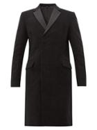 Matchesfashion.com Helmut Lang - Single Breasted Cotton Velvet Tuxedo Coat - Mens - Black