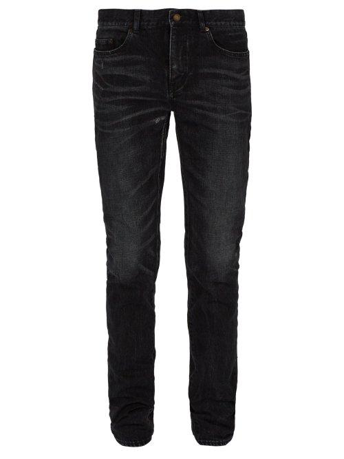 Matchesfashion.com Saint Laurent - Mid Rise Skinny Fit Jeans - Mens - Black