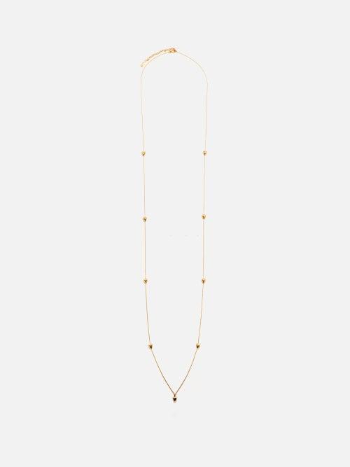 Saint Laurent - Heart Long Necklace - Womens - Yellow Gold