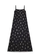 Matchesfashion.com Givenchy - Crystal-embellished Logo-embroidered Dress - Womens - Black White