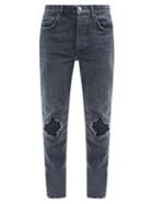 Mens Rtw Ksubi - Chitch Distressed Slim-leg Jeans - Mens - Light Blue