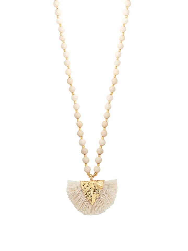 Elise Tsikis Agia Craie Tassel-pendant Beaded Necklace