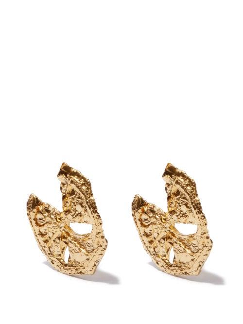 Ladies Jewellery Elise Tsikis - Cuba Small 24kt Gold-plated Hoop Earrings - Womens - Gold