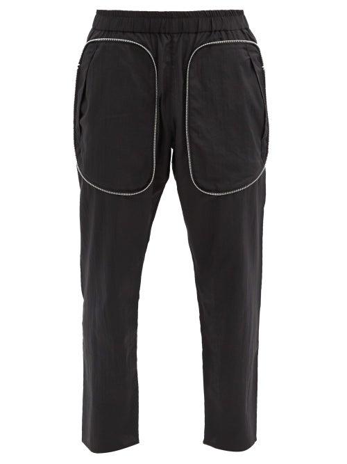 Matchesfashion.com Arnar Mar Jonsson - Zip-teeth Tailored-shell Trousers - Mens - Black