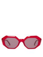 Matchesfashion.com Garrett Leight - Jacqueline Acetate Sunglasses - Womens - Red