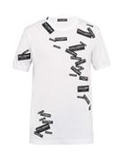 Matchesfashion.com Dolce & Gabbana - Logo Tape Appliqu Cotton T Shirt - Mens - White