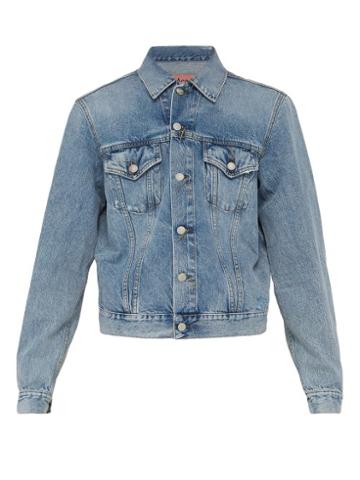Matchesfashion.com Acne Studios - Point Collar Denim Jacket - Mens - Indigo