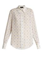 Matchesfashion.com Joseph - Floral Print Point Collar Shirt - Womens - White Print