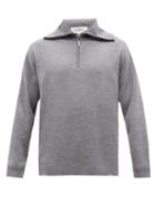 Studio Nicholson - Lak High-neck Merino-wool Jersey Sweater - Mens - Grey