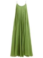 Matchesfashion.com Three Graces London - Mabelle Trapeze Maxi Dress - Womens - Green