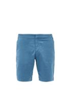 Matchesfashion.com Orlebar Brown - Dane Ii Cotton-blend Twill Shorts - Mens - Blue