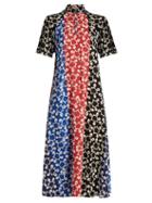 Matchesfashion.com Duro Olowu - Nina Contrast Panel Crepe Dress - Womens - Multi