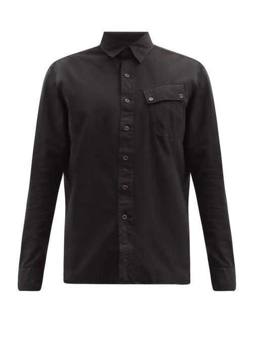 Matchesfashion.com Belstaff - Pitch Cotton-twill Shirt - Mens - Black