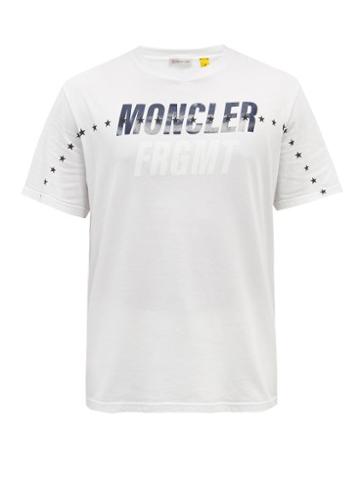 7 Moncler Fragment Hiroshi Fujiwara - Logo-print Cotton-jersey T-shirt - Mens - White