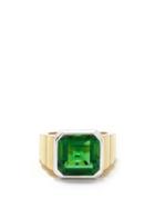 Yvonne Lon - Topaz, 9kt White And Yellow-gold Ring - Womens - Green Multi