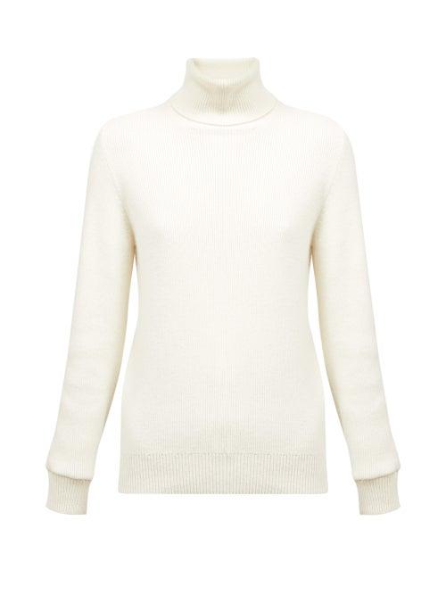 Matchesfashion.com Saint Laurent - Roll-neck Sweater - Womens - White