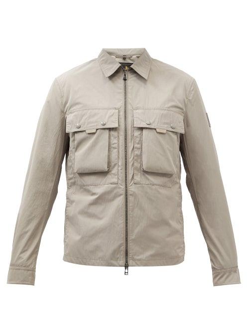 Belstaff - Tactical Flap-pocket Garment-dyed Ripstop Jacket - Mens - Beige