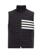 Matchesfashion.com Thom Browne - Down And Feather Quilted Wool Gilet - Mens - Navy