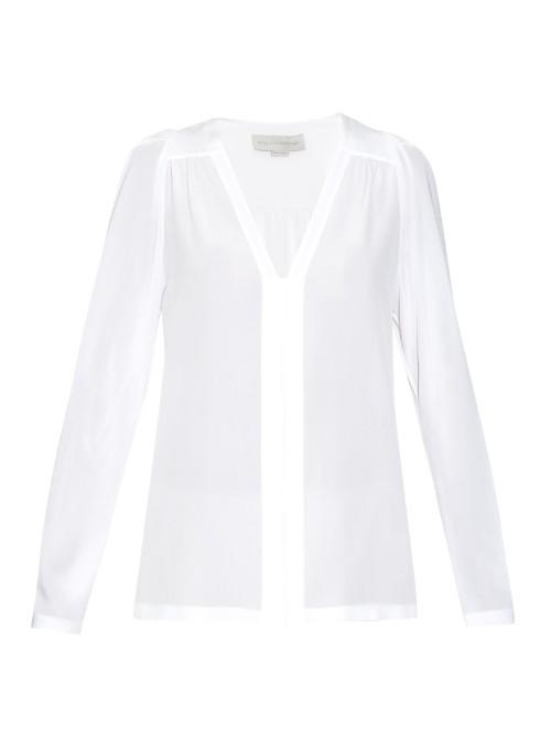 Stella Mccartney Priska V-neck Silk Blouse