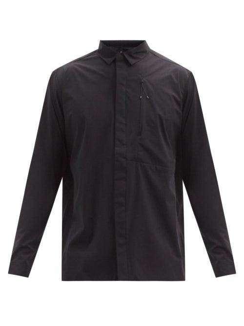 Matchesfashion.com Snow Peak - Zipped-pocket Technical-shell Shirt - Mens - Black