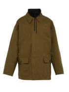 Matchesfashion.com Balenciaga - Layered Cotton Canvas And Fleece Jacket - Mens - Green