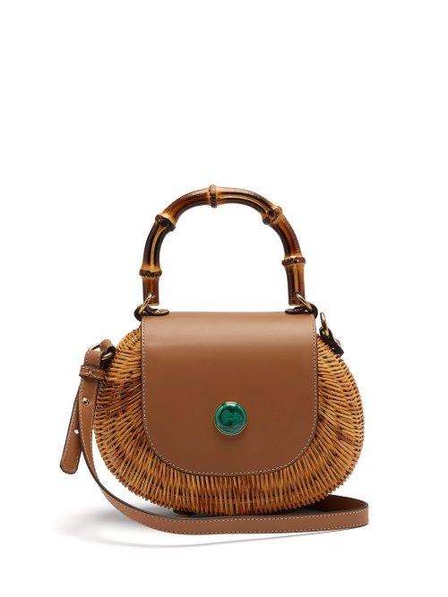 Matchesfashion.com Wai Wai - Marina Wicker Cross Body Bag - Womens - Tan Multi
