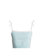 Matchesfashion.com Joostricot - Cropped Cotton Blend Cami Top - Womens - Light Green