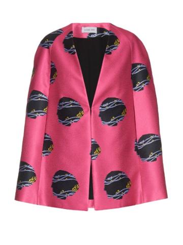 Caterina Gatta Virginia Woolf-print Satin Cape